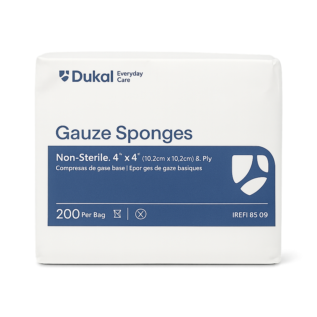 Gauze Sponge, Basic Care, 8-Ply, Non-Sterile, 200/BG