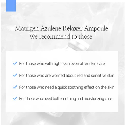 MATRIGEN: Azulene Relaxer Ampoule (50ML / Per BOX)_Retail $50